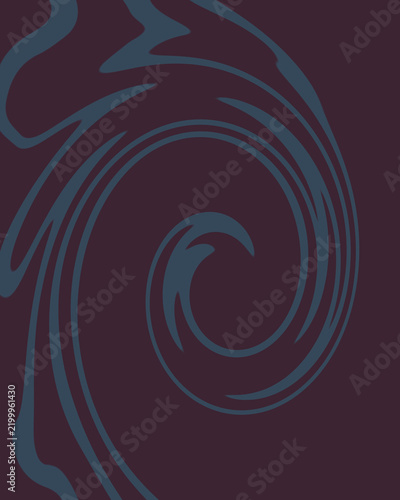 Dark Teal Modern Abstract Spiral Swirl Liquid Background Vector
