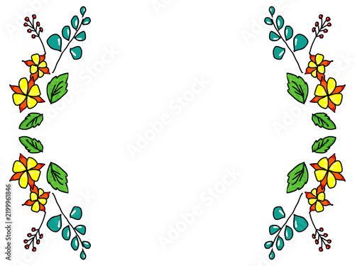 frame with flowers