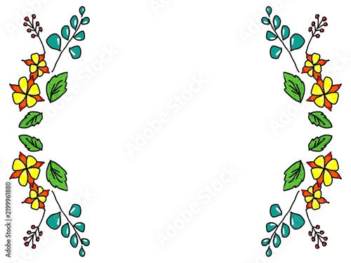 frame with flowers
