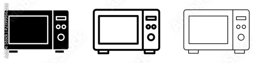 Microwave oven solid glyph icon for kitchen appliance