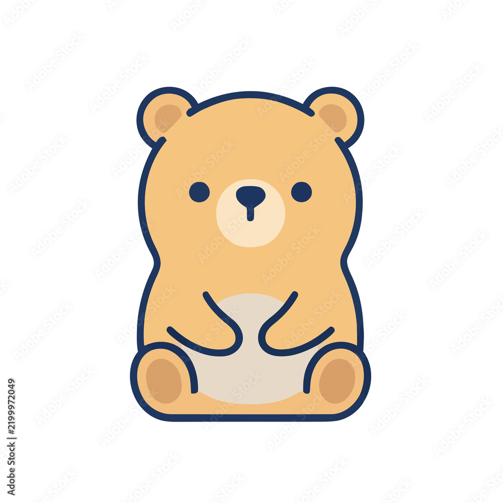 Fototapeta premium Cute cartoon bear illustration