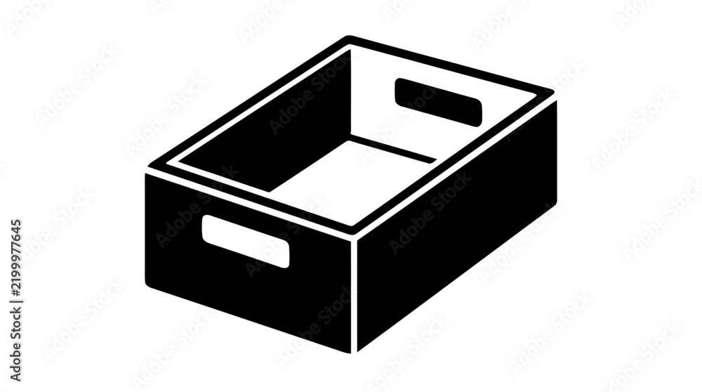Fototapeta premium Vector illustration of storage box vector design on a transparent background