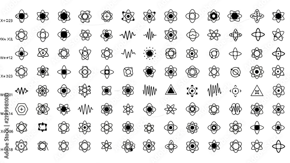 Obraz premium Collection of Geometric Abstract Icons and Symbols, Isolated on Transparent Background