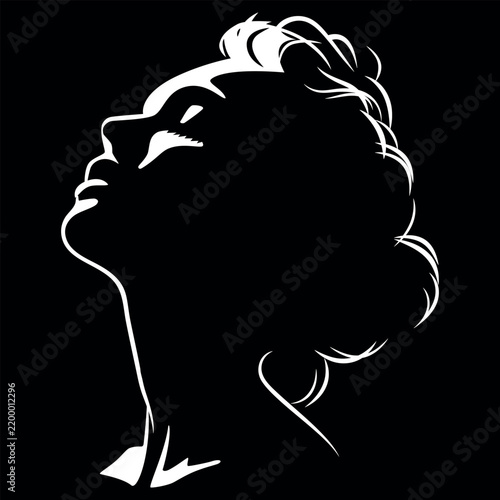 beautiful vector image of a girl. minimalistic style.
