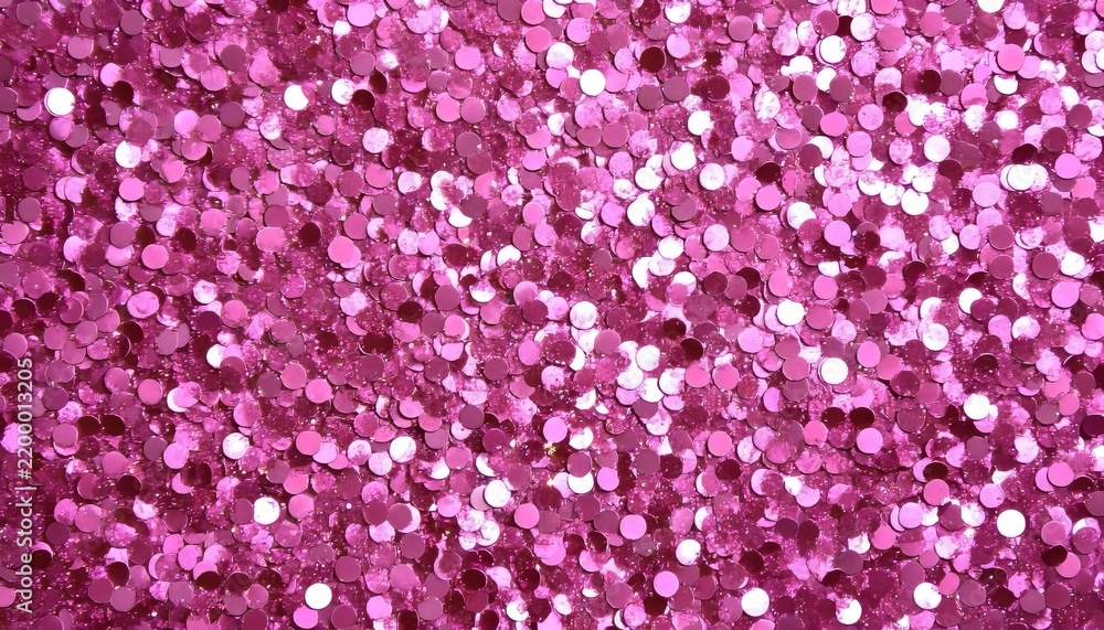 Fototapeta premium Vibrant Magenta and Hot Pink Sparkling Sequin Pattern Featuring Shimmering Round Disco Ball Texture