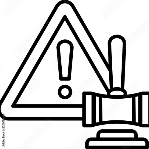 Bild auf Leinwand Sanction Icon