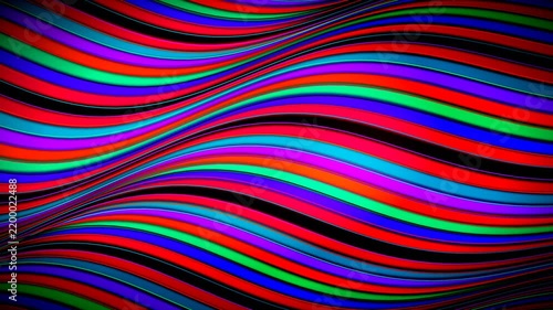 Vibrant abstract background with colorful flowing waves and dimensional lines