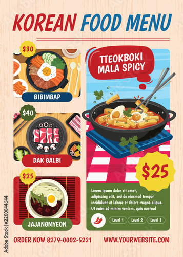 Korean Food Menu Flyer