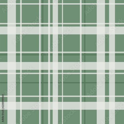 Pastel sage green and cream plaid seamless pattern background