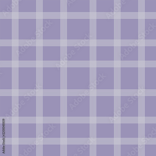 Pastel lavender purple and white plaid seamless pattern background