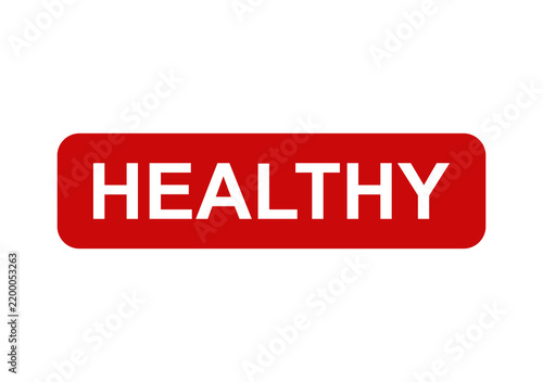 Red healthy lifestyle banner with white text
