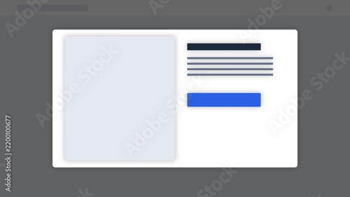 Minimalist User Interface Card Layout with Colorful Placeholder Elements