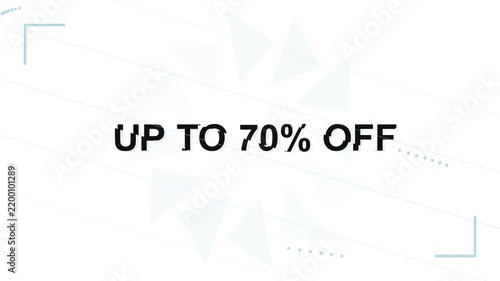 Dynamic Up To Percent Off Sale Motion Graphics Background