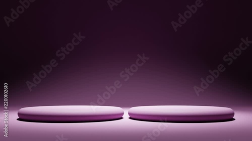 3d rendering animation of minimalist podium platform for product showcase and advertising