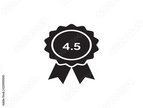 Minimalist 4.5 star rating badge for product reviews and customer feedback displays