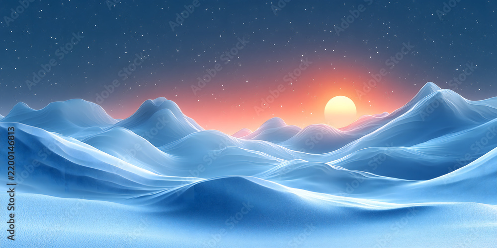 Obraz premium Layered Snow Hills
