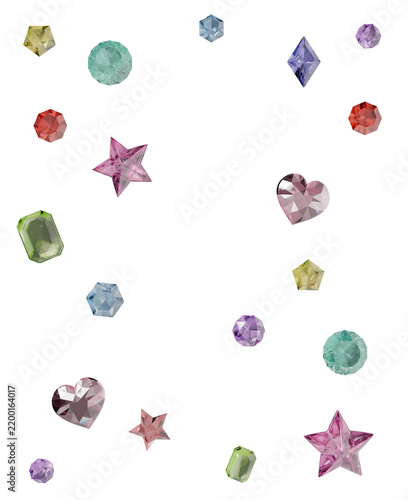 Fotografie Bedazzled Glitter Photo Frame, Sparkling Gemstones 3D Elements