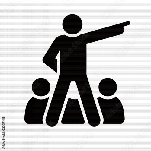 Successful business team celebrating achievement silhouette black icon