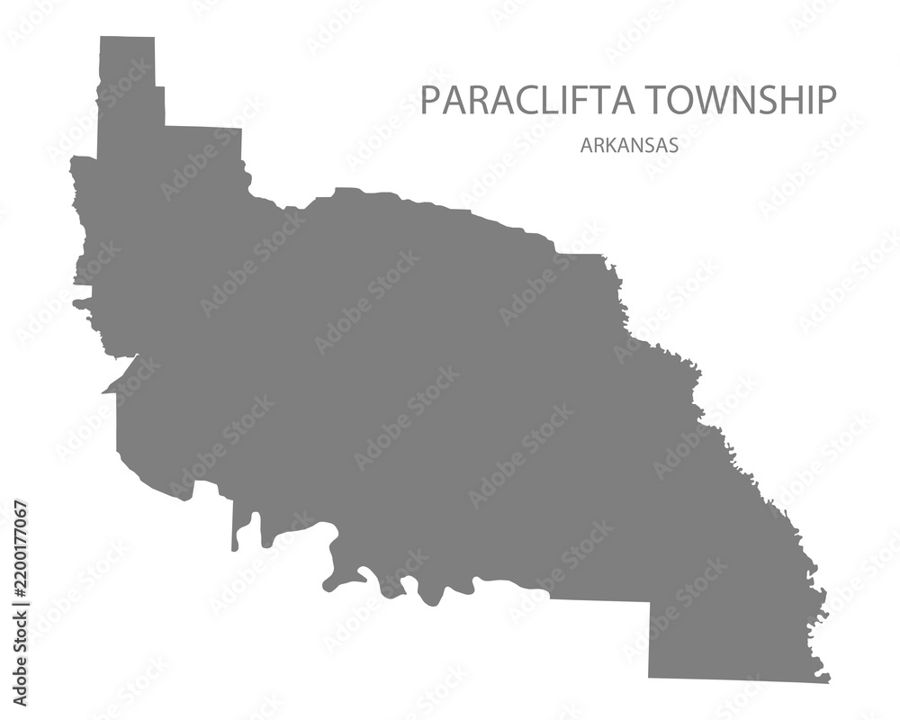 Fototapeta premium Paraclifta Township Map, Arkansas, USA