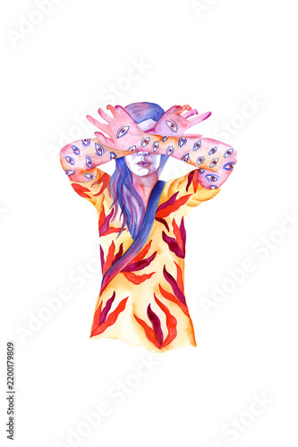 woman with eyes