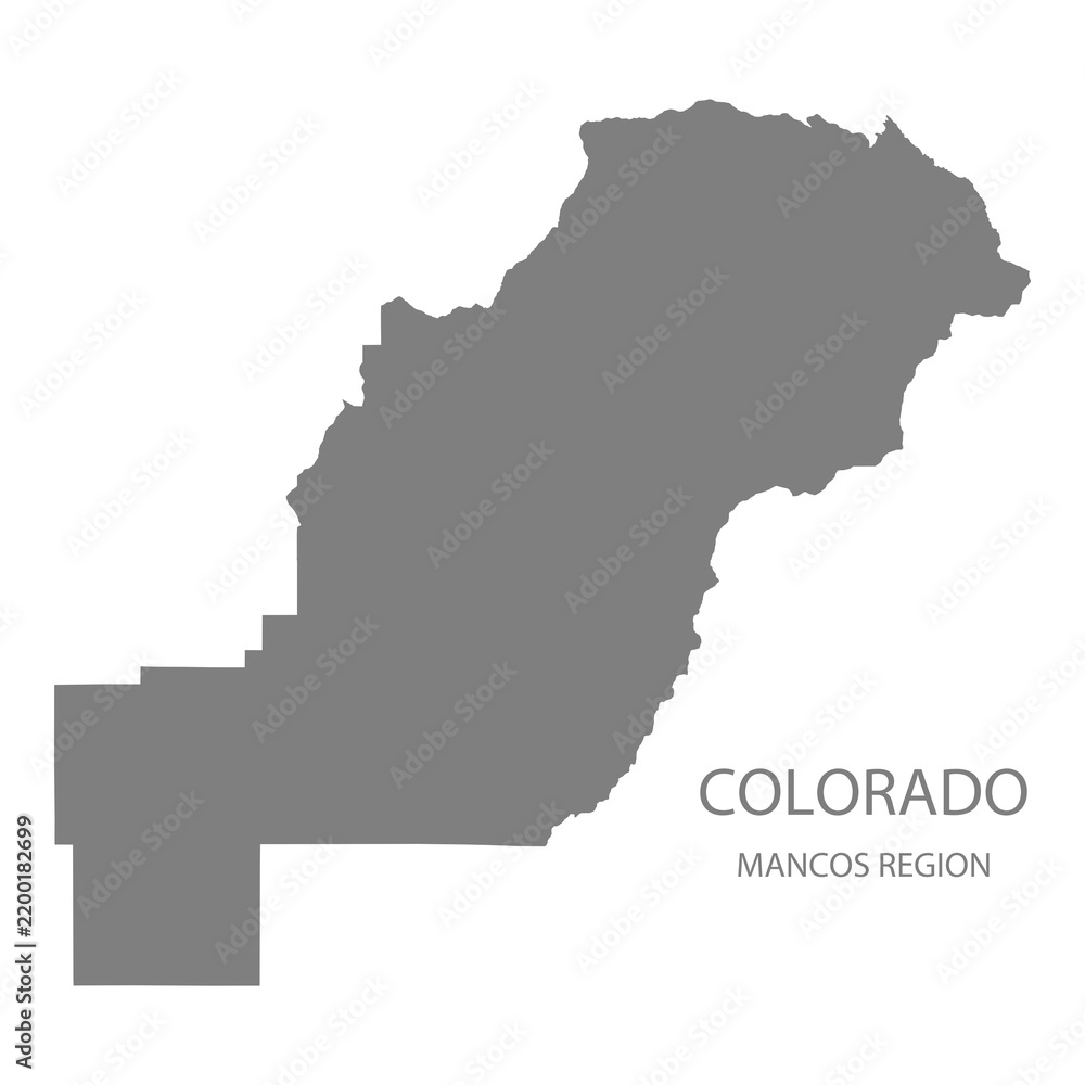 Fototapeta premium Mancos Region Map, Colorado, USA