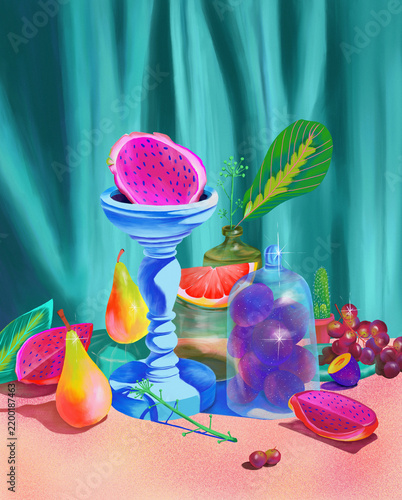 colorful fruits set