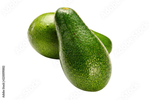 Fotografie Pair of Fresh Green Avocados with Textured Skin