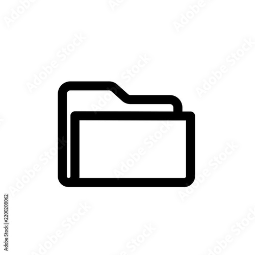 line folder icon animation isolated on transparent background for office and data storage visuals