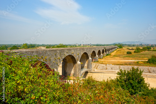 Emperor's Bridge (Carev Most) leading to the Niksic town, Montenegro.