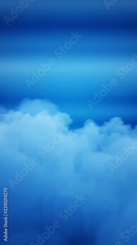 Blue Sky Clouds Scene Showing Soft Moving Clouds in Calm Morning Setting