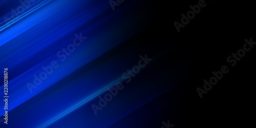 Vibrant blue light streaks on a dark background, concept for digital technology, business innovation and futuristic design