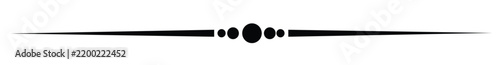 Decorative divider line with circles vector element
