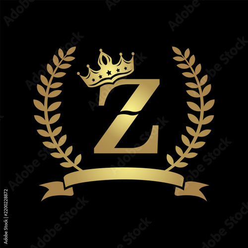 Elegant Z Letter Circle Floral Logo with Creative Elegant Leaf and branding business identities