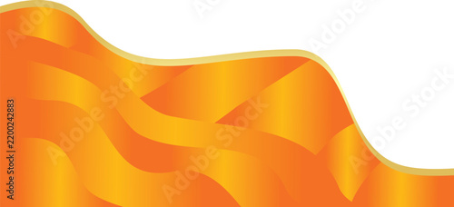 Dynamic yellow and orange layered wave background with metallic gold edges suitable for professional corporate business slide.