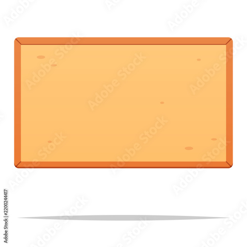 Obraz na płótnie Blank bulletin board vector isolated illustration