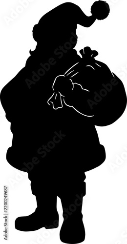 Santa Claus Holiday Silhouette Vector