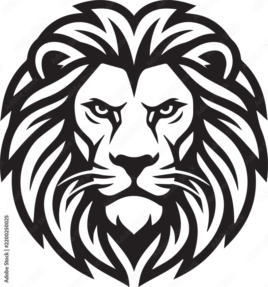 Fototapeta premium Majestic Lion Head Logo Vector