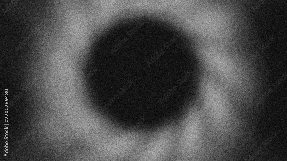 Fototapeta premium Monochrome grainy concentric circles abstract background for hypnotic sound wave concept