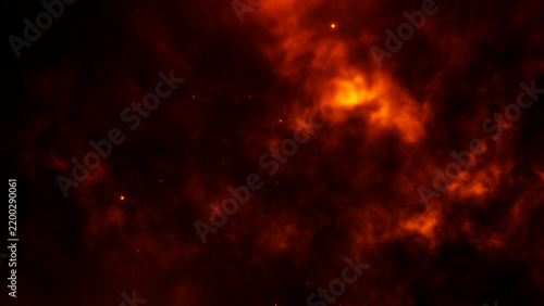 Dramatic red and orange fire smoke clouds with glowing embers on black, ideal for heat, danger, cinematic and intense backgrounds.