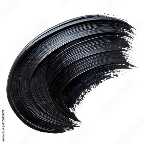 Punk Grunge Revival Circular Black Paint Brush Stroke Texture