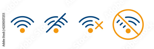 stock vector images wireless Wi-Fi,  Wi-Fi signal symbols, internet outline icons