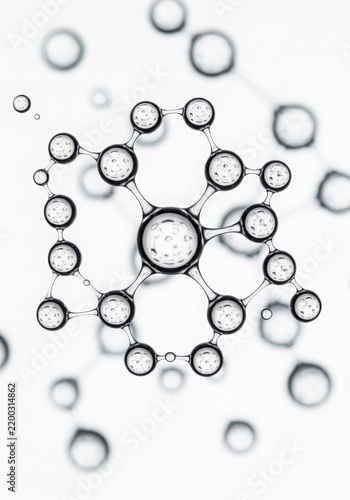 Abstract geometric pattern with interconnected circles and lines vector design