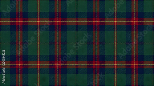 Modern tartan plaid pattern with green blue and red intersecting lines