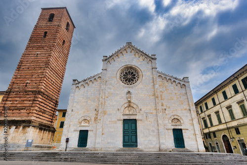 Historic duomo of Pietrasanta, in Lucca province, Italy: exterior