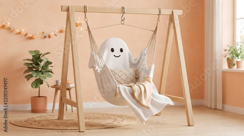 Obraz na płótnie Floating Sheet Ghost Hammock Chair 