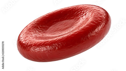 Human Red Blood Cell Erythrocyte 3D Microscopic Illustration Isolated on Clean White Background Stock Photo   
