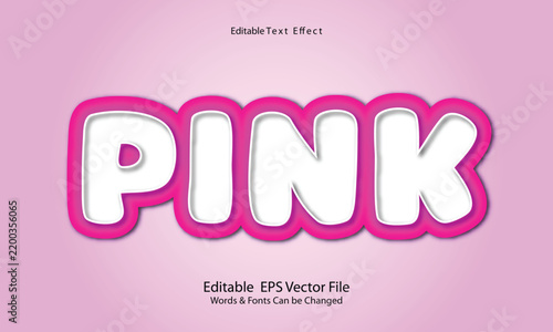 Pink Text Effect – Stylish Glossy Typography with Soft Feminine Design