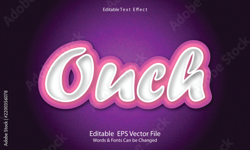 Ouch Text Effect – Bold Comic Style Typography with Fun Cartoon Lettering