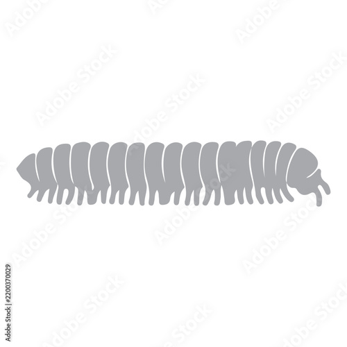 Millipede Silhouette Icon