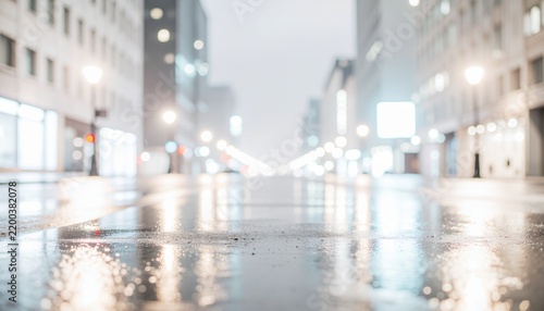雨の夜の街